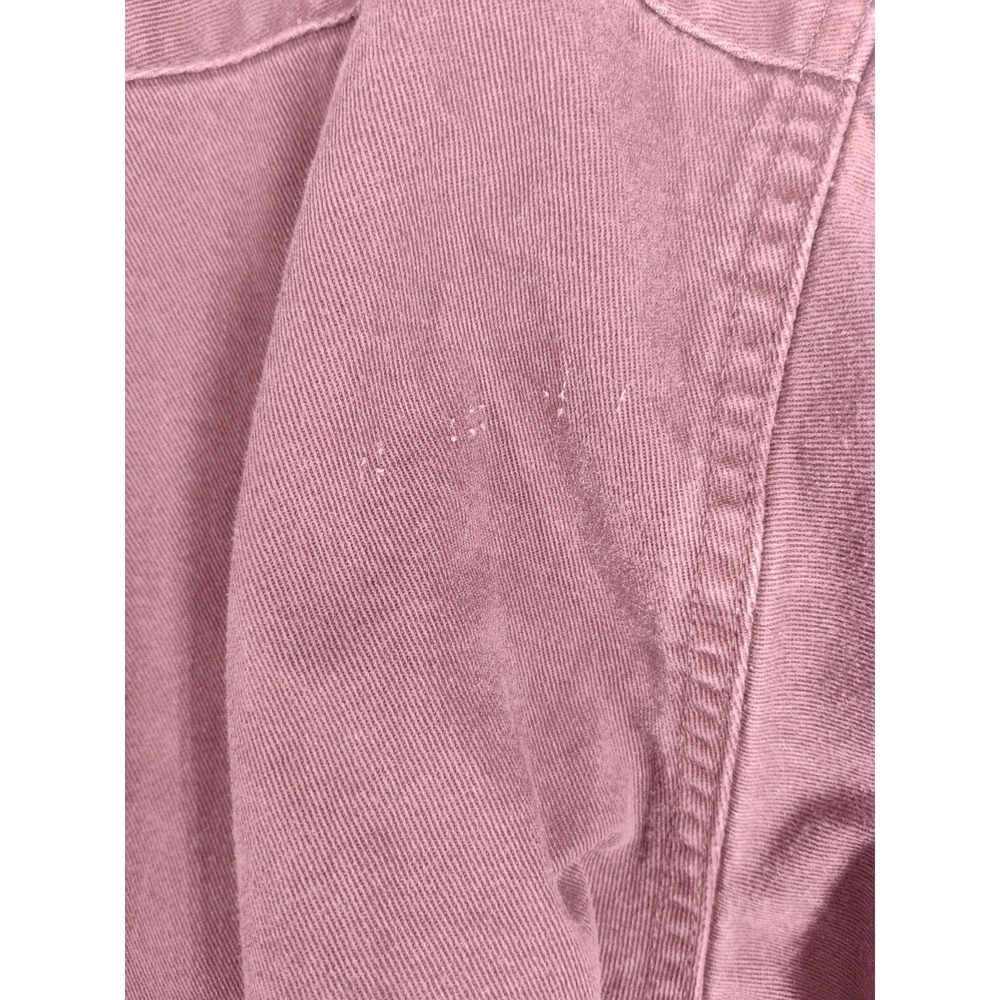 Vtg Wrangler 17 1/2 Mens XL Maroon Raw Edge Western Pearl Snap Button Up Shirt - Picture 9 of 11